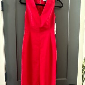 ANTONIO MELANI Vibrant Red Midi Dress